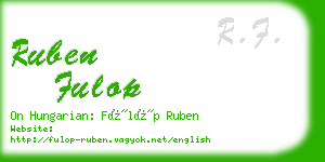 ruben fulop business card